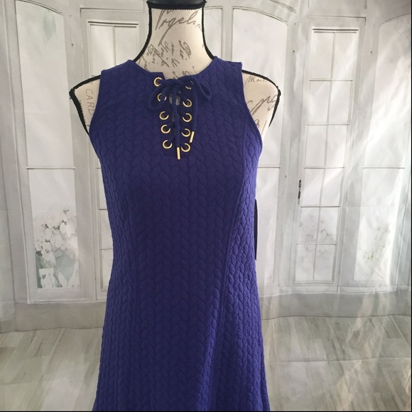 Kensie Dresses & Skirts - Kensie NWT Blue Tie Dress Quilted Small Women's